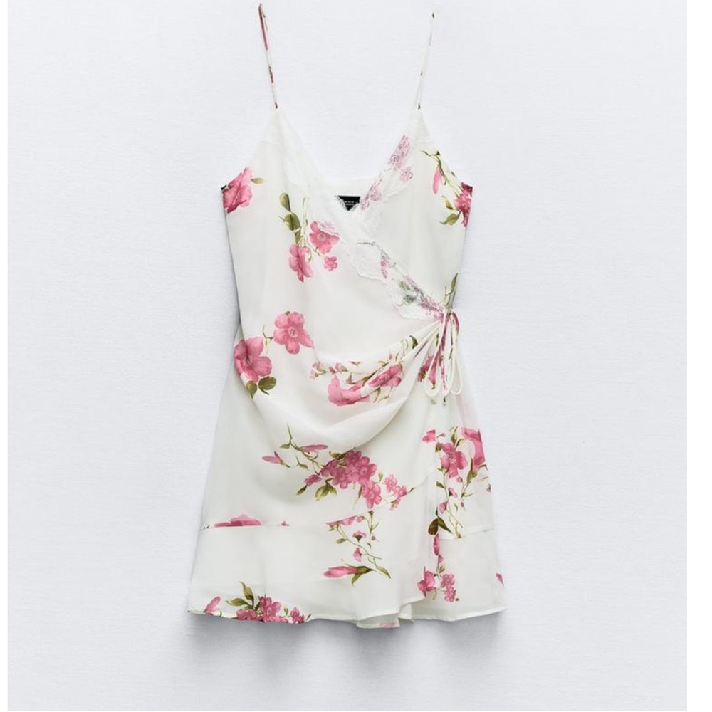 Zara floral mini dress